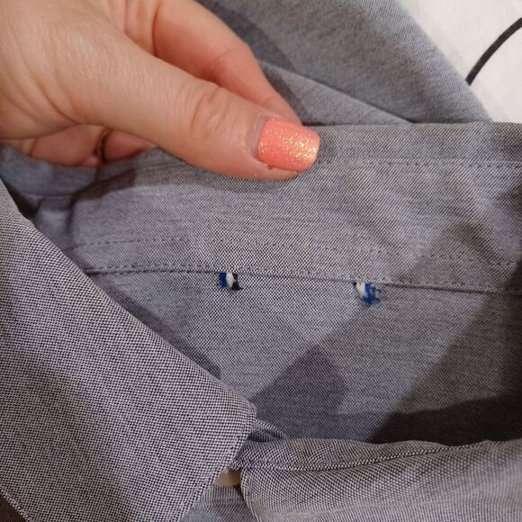 Kit & Ace Shirt Mens M Gray Performance Stretch Casual Comfort Preppy Work Golf - Picture 8 of 9